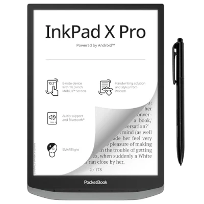 Image de PocketBook InkPad X Pro Liseuse E Book, mémoire de 32 Go, écran Ink Mobius 26,2 cm (10,3 &quot;), Gris Brume