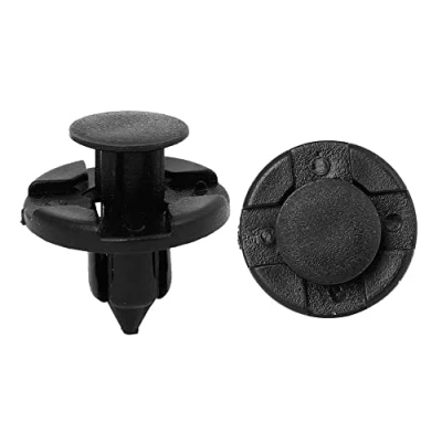 Image de sourcing map 50 x 8mm Hole Plastic Rivets Fastener Push Clips Black for Car Auto Aile