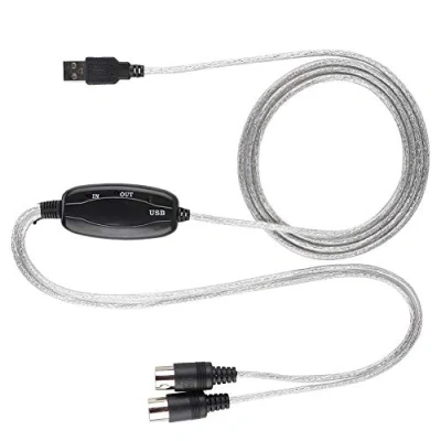Image de Wendry câble d&#039;interface de MIDI USB, convertisseur vers USB Cordon d&#039;adaptateur Clavier Ligne d&#039;édition Musique