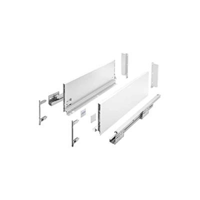 Image de GTV Système de Tiroirs Axis Pro, Ensemble Tiroirs, Extraction Totale, Amortissement Intégré, Charge 40 kg, Tiroir Coulissant avec Fermeture Douce Largeur 450 mm, Hauteur 168 Blanc