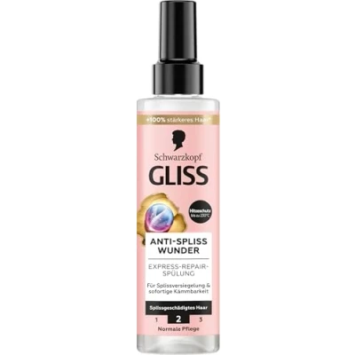 Image de Gliss Après shampooing anti fourches (200 ml) Répare les fibres capillaires abîmées Pour une étanchéité durable contre Protection la chaleur jusqu&#039;à 230 C