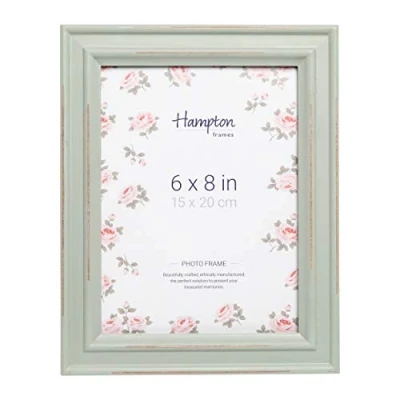 Image de Hampton Frames Paloma PAL301968S Cadre photo en verre Vert sauge 15 x 20 cm