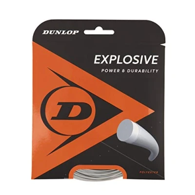 Image de DUNLOP 624856 Tennis String Explosive 12 m Set 130 mm 1 Piece Adulte Unisexe, Argent, 16 Gauge