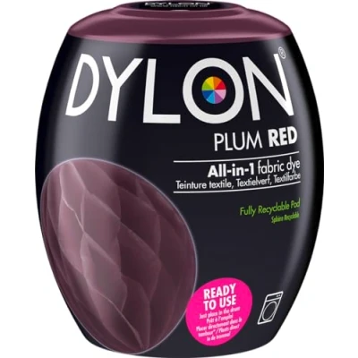 Image de Dylon Teinture Textile pour Machine à Laver, Plum Red, 8.5 x 9.9 cm