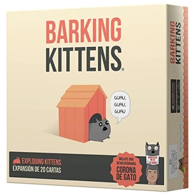 Image de Exploding Kittens Barking Extension Jeu De cartes pour les amoureux des chats et explosions A partir 7 ans 2 à 10 joueurs 15 minutes par partie Espagnol