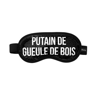 Image de FISURA Masque yeux froid &quot;P*tain de geule bois&quot;. noir pour les yeux. en gel gonflés et cernes. rafraîchissant avec message. 18,5 cm x 9
