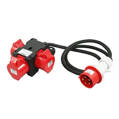 Image de CEE Adaptateur 16A 3 X 400V Starkstrom Distributeur de Puissance Consommée à Un Chantier Construction Prise Répartiteur 5 polig IP44 91445