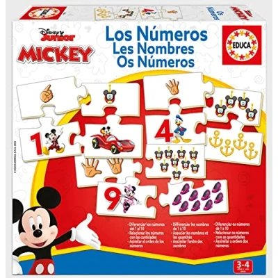 Image de Educa Les Chiffres avec Mickey ce Jeu de Liaisons, Plus Petits se familiarisent numéros 1 à 10 et associer aux quantités A Partir 3 Ans (19327)