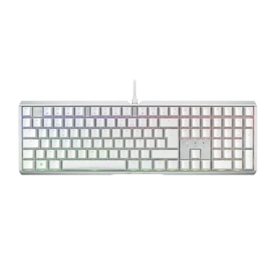 Image de CHERRY XTRFY MX 3.1, clavier de jeu mécanique, Disposition française (AZERTY), rétro éclairage RGB, boîtier alu, port USB A, MX2A RED Switches, blanc