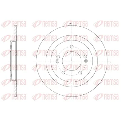 Image de REMSA 61438.00 Disque de frein Essieu arrière 284, 284 10 5 plein HYUNDAI: i40 CW, Berline