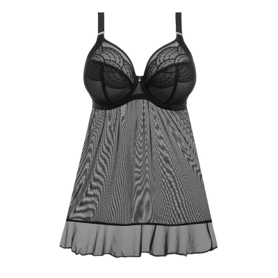 Image de Elomi Priya Nuisette à Armatures Soutien Gorge Plongeant, Noir, 95F Femme