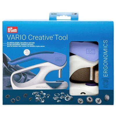 Image de Prym 390903 VARIO Creative Tool outil pour le traitement des articles de couture sans couture, boutons pression/oeillets/rivets creux, perforation, couleur prune