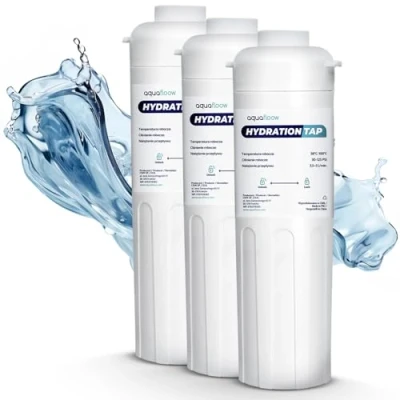 Image de Aquaflow 3x filtre pour système de filtration d&#039;eau sous évier, à eau réducteur chlore, charbon actif, efficacité réduction chlore élevée 30 000 litres ou 6 12 mois