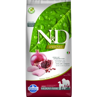 Image de N&amp;D Prime nourriture pour chiens Poulet moyennes et grandes races 12 kg