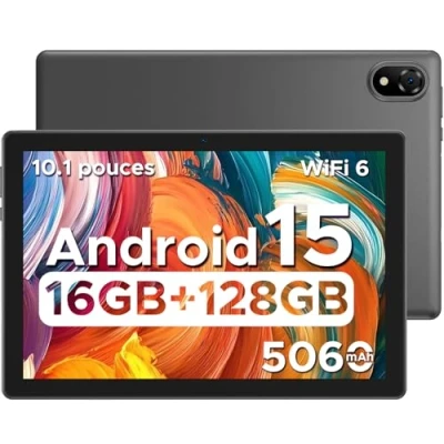 Image de DOOGEE U10 Tablette Android 15 [2025], 16GB RAM + 128GB ROM 10 Pouces, 2.0 GHz, WiFi 6 / BT 5.0 5060mAh 1280 * 800 TÜV 8MP+5MP Tactile, Gris