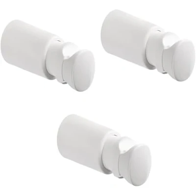 Image de MB 3 étagères de support mural pour radiateurs sèche serviettes et tubes horizontaux, capacité charge jusqu&#039;à 90 kg. Système anti décrochage avancé. Diamètre des Ø16 à 30 mm blanc
