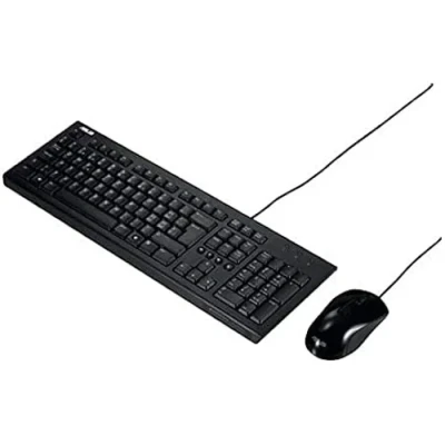 Image de Clavier et souris ASUS U2000 USB Noir Contrôles multimédias Sans fil