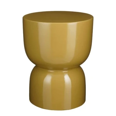 Image de MICA Decorations Stage Table d&#039;appoint H45 x Ø35 cm Ciment Jaune