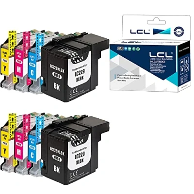 Image de LCL Cartouche d&#039;encre Compatible LC229XL LC225XL LC229 LC225 LC229XLBK LC225XLC LC225XLM LC225XLY (2Noir 2Cyan 2Magenta 2Jaune) Remplacement pour Brother MFC J5320DW J5620DW J5625DW J5720DW