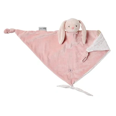 Image de Nattou Grand Doudou Plat en Polyester, Pomme Le Lapin, Compagnon de Route dès la Naissance, Env. 65 x 40 cm, Alice et Pomme, Rose poudré