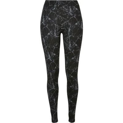 Image de Urban Classics SOFT AOP Legging, Femme, Taille: Small, Blackmarble