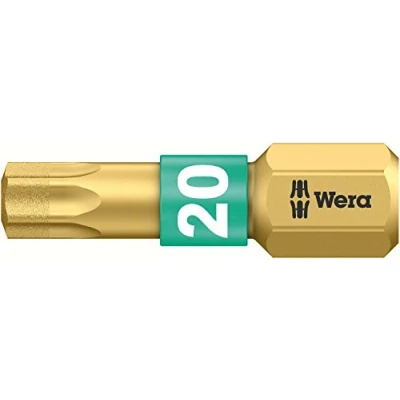 Image de Wera 05134376001 867/1 Embouts TORX BDC SB, TX 20 x 25 mm, Or/vert