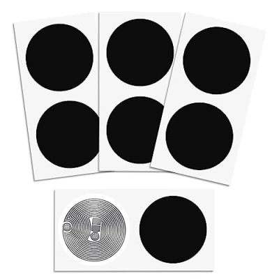 Image de TimesKey 11pcs NFC Tag Autocollant NTAG215 Programmable Vierge Tags, Puce Autocollants Ronds de 25 mm mémoire 504 Octets, Compatibles Avec Les Appareils Amiibo et