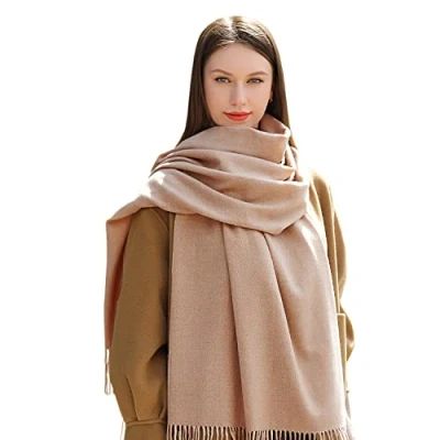 Image de MASADA Écharpe d&#039;hiver pour femmes chaude et douce Beige