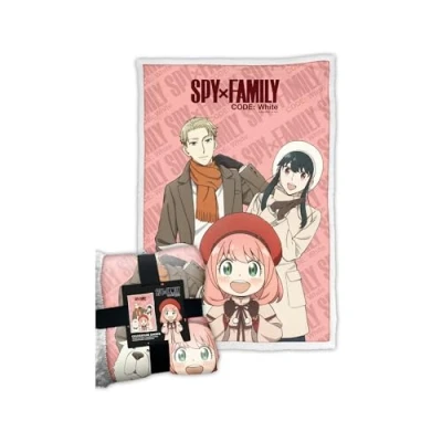 Image de Hômadict Plaid Sherpa Spy X Family 100x150cm Couverture Polaire Douce &amp; Chaude Qualité Elevée Confortable Licence Officielle