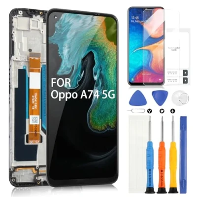 Image de Écran LCD pour Oppo A74 5G / A54 A93 CPH2197 CPH2263 Assemblée de remplacement d&#039;écran en verre numériseur avec réparation Kit (noir cadre)