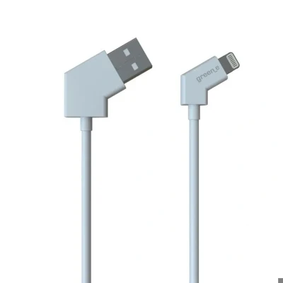 Image de Câble Lightning MFI vers USB avec Embout Rotatif Charge et Synchronisation 1,2m Blanc Neuf