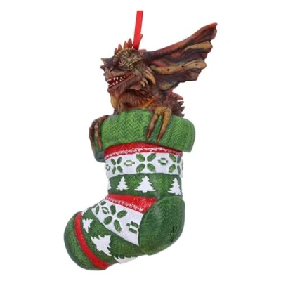 Image de Nemesis Now Gremlins Mohawk dans Une Chaussette décorative à Suspendre Vert 12 cm