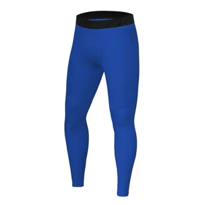 Image de PowerLayer Legging Couche de Base pour Le Sport Bas Compression Running Homme Bleu Brillant, S