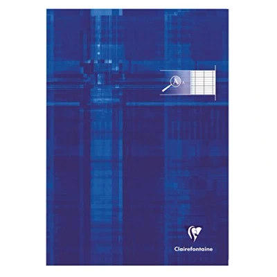 Image de Clairefontaine 63996C Un Cahier Agrafé Déficients Visuels A4 21x29,7cm 96 Pages Grands Carreaux Noirs 2,5mm Agrandis 10/10 Papier Blanc 90g Couverture Carte Pelliculée Couleur Aléatoire