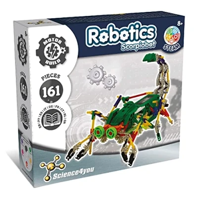 Image de Science4you Robotics Scorpiobot, Kit Construire de 161 pièces 8 Ans Monter Un Robot Interactif pour Enfants Construction Activites Manuelles, Jeu STEM, 80002226, Multicolore, Mittel