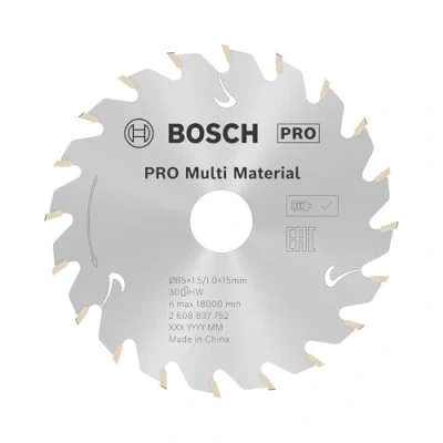 Image de Bosch Professional 1x Lame de scie circulaire Standard for multi Material (pour matériaux, 85 x 15 1,5 mm, 30 dents, accessoire sans fil)