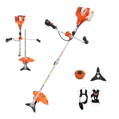 Image de Ruris Rr362, Debroussailleuse Thermique, 2,4Ch, Bobine Coupe File Professionelle, Suport Guidon Plus Comfort, Disque Triple, Arbre Flexible en 2 Partie, Harnais de Sécurité Ergonomique