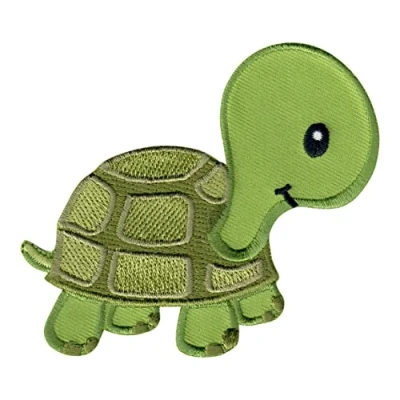 Image de PatchMommy Patch Écusson Brodé Thermocollant en Forme de Tortue Pièce Brodée à Coudre ou Coller au fer Repasser pour Enfant et Bébé