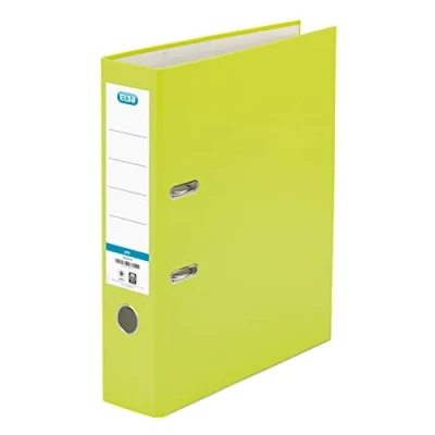 Image de Classeur à levier Elba carton doublé PVC avec dos 80 mm, vert citron