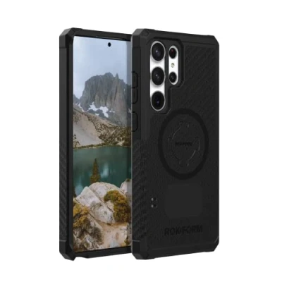 Image de Rokform Coque Galaxy S23 Ultra, série Robuste, de Protection Samsung avec verrou RokLock Twist Lock, Armure qualité Militaire testée en Cas Chute (Noir)