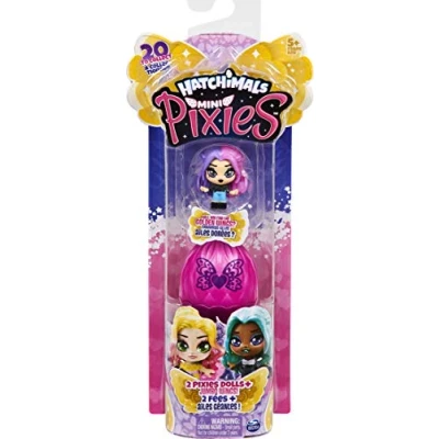 Image de Hatchimals Mini Pixies, Coffret de 2 Figurines 3,8 cm à Collectionner avec Ailes Combiner (Les Styles Peuvent Varier)