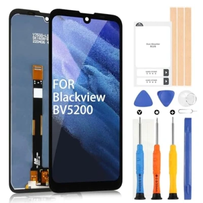 Image de ARSSLY Écran de Remplacement pour Blackview BV5200/BV5200 PRO LCD Tactile Digitazer Assemblée avec Réparation Kit (Noir)