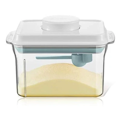 Image de 1000ml Distributeur De Lait En Poudre. RéCipient à Poudre Scellé. BoîTe Rangement Portable Pour Poudre.Joint éTanche L&#039;Humidité Stocker Le Poudre,Aliments, CéRéAles.