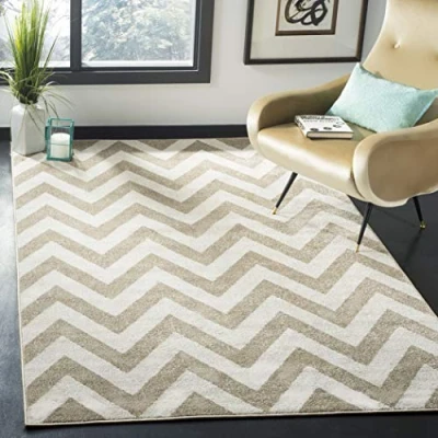 Image de Safavieh La Victoria Grand Tapis de Salon rectangulaire pour Une Utilisation en intérieur, Polypropylène, Blé/Beige, 160 X 230 cm