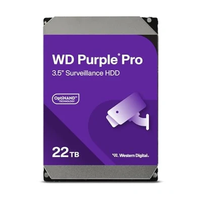 Image de WD Purple Pro 22 To Disque dur Interne 3.5&quot; dédié Vidéosurveillance AllFrame Technology, 550TB/yr, 512MB Cache, 7200 RPM, Garantie 5 ans