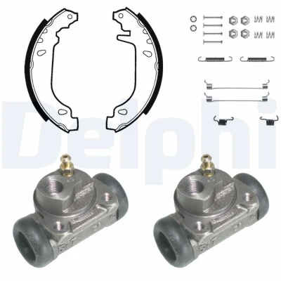 Image de DELPHI KP827 Kit de freins, freins à tambours avec cylindre roue, accessoires RENAULT: CLIO 1, Super 5 3/5 portes