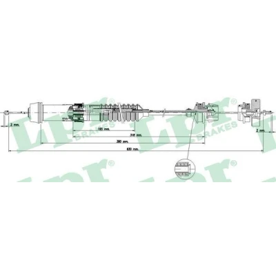 Image de LPR C0162C Câble d&#039;Embrayage avec réglage automatique PEUGEOT: 306 3/5 portes, Break, Berline