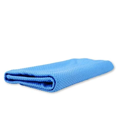 Image de MFT Mirror Bleu (6240) Chiffon de nettoyage microfibre 40 x 60 cm nid d&#039;abeille à poussière universel non pelucheux en 350 g/m² Abacus