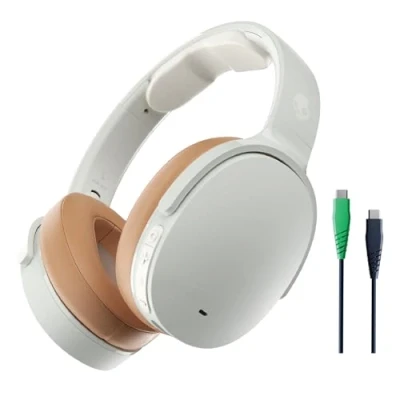 Image de Skullcandy Hesh ANC Casque Supra Auriculaire à Suppression de Bruit sans Fil, Autonomie 22 h, Microphone, Compatible iPhone + Android Appareils Bluetooth Blanc