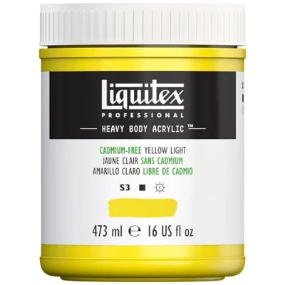 Image de Liquitex Professional Acrylique Heavy Body 473ml Jaune Clair Sans Cadmium
